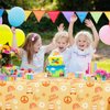 4 Pcs Stay Groovy Tablecloth Retro Hippie Boho Party Table Covers Daisy Flower Bohemian Rainbow Tablecloths Disposable Waterproof Table Cover 60s Theme Birthday Party Decor Supplies (42.5 x 70.8 Inch)