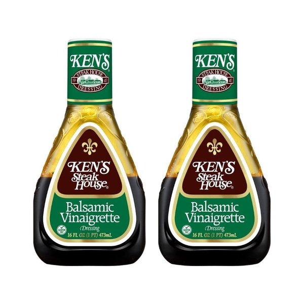 Ken’s Steakhouse Dressing, Balsamic Vinaigrette Dressing, Gluten Free Dressing for Salads or Marinades, 16 FL OZ Bottle (16 Fl Oz (Pack of 2))