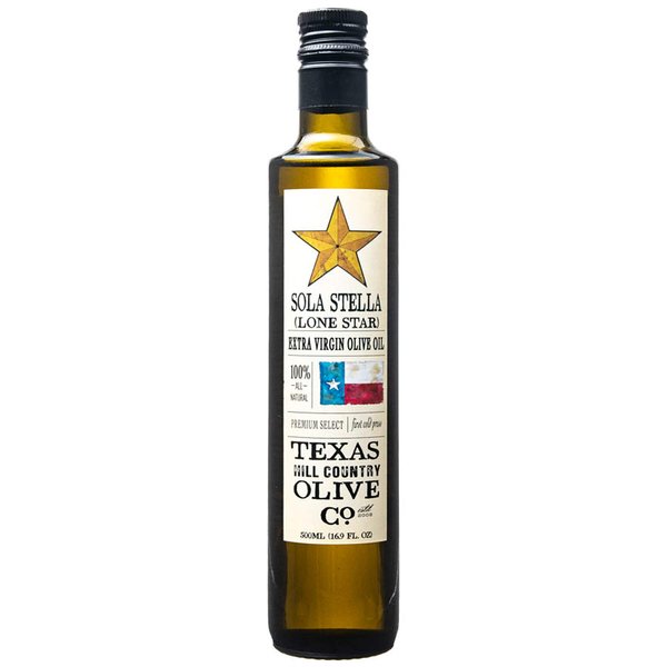 Sola Stella Extra Virgin Olive Oil - Cold Pressed Gourmet EVOO Olive Oil - Uniquely Smooth & Buttery - Perfect for Cooking Baking & Finishing - Award Winning & Made in Texas (16.9 oz)