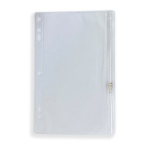 Vinyl Ring Binder Pockets - 9 ½ x 6 Inches - Fits All Standard Ring Binders - Zip Closure to Secure Your Belongings - 12-Pack