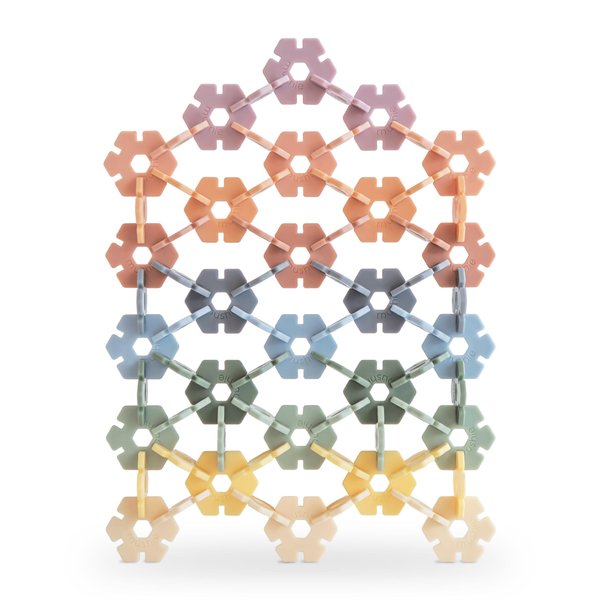 mushie HEX Connect Building Toy Set | 100 Pieces for Kids 5 Years+ | Preschool Educational and Toddler Montessori Toys