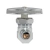 Eastman Multi-Turn Straight Stop Valve, 1/2 Inch PEX Outlet x 1/2 Inch PEX Inlet, Chrome Plated, 04492LF