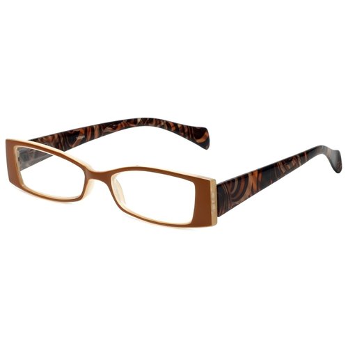 Calabria Victoria Designer Reading Glasses +2.00 Tan Women Vintage Single Power Reader Distortion Free Lenses Lightweight