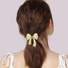 6 Pcs Gold Pearl Hair Claw Clips Butterfly Bowknot Hair Claws Small Rhinestone Fancy Hair Clips Metal Sparkling Hair Clamps Hair Styling Accessories for Women Girls