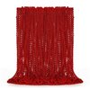EOBOH 50PCS Bead Necklace, Red Christmas Bead Stuff Party Favors, 33" Necklaces Festival Parade Throw Accessories for Wedding Birthday Valentines Mardi Gras Christmas Celebrations Decorations