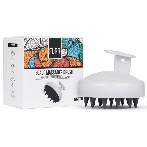 FURR Scalp Massager Brush | Hair Scalp Massager Hair Growth | Head Massager Scalp Stress Relax | Scalp Brush | Scalp Massager Shampoo Brush | Hair Scrubber | Dog Wash Brush | Dog Shampoo Brush