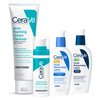 CeraVe Acne Skin Care Set | 5oz Acne Foaming Cream Cleanser + 1oz Resurfacing Retinol Serum + 2oz AM Facial Moisturizing Lotion with SPF 30 + 2oz PM Facial Moisturizing Lotion | Skin Care Routine