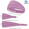 Sukeen Cooling Workout Headbands Women Men, Stretchy Non-Slip Wide Headbands for Women, Sweat Band Moisture Wicking Headbands for Women, Dark Gray/Macaron Blue/Macaron Pink/Mint Green/Lavender/Blue