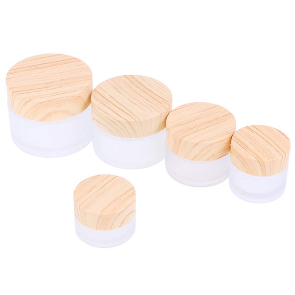 AKOAK 5g/10g/15g/30g/50g Reusable Glass Cream Bottle, Suitable for DIY, for Sampling Eye Shadow, Face Cream, Blush, Eye Cream, Sunscreen and Other Cosmetic Containers Bottle