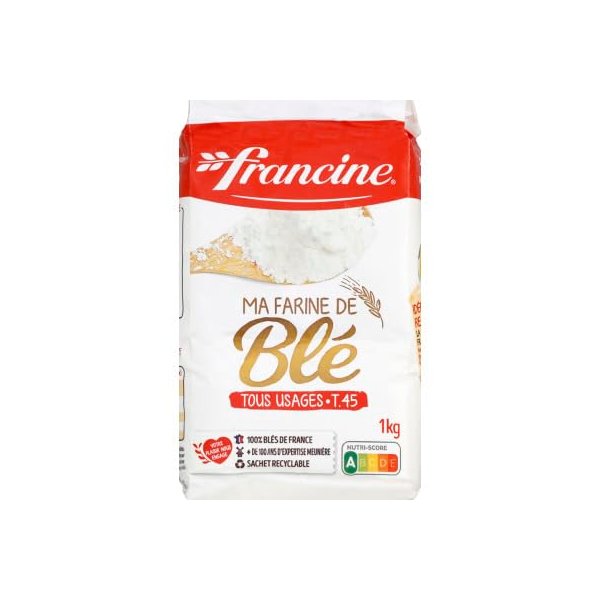 Francine Farine de Ble Tous Usages - French All Purpose Wheat Flour - 2.2 lbs