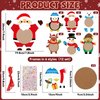 166pcs Christmas Coaster Craft Kit 12 Set Winter Foam Craft for Kids DIY Santa Claus Reindeer Elf Snowman Table Cup Mats Xmas Holiday Party Decor Supplies Favors for Gift Home Classroom Activities
