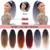 YIBANG Ombre Gray Ponytail Hair Extensions hairpiece - for black women Drawstring Long Curly Pony Tail Hair Extainson Fake Ponytail Clip in Ponytail