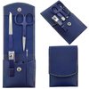 SHICEN 4-Piece Manicure Set, Nail Clippers Kit, Stainless Steel Nail Cutter Care Tools Professional Grooming Kits, Gift for Men, Fathers, and Parents (Blue)