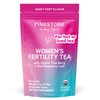 Pink Stork Organic Fertility Tea - Supports Conception for Her & Hormone Balance with Chaste Tree Berry (Vitex), Mint, and Red Raspberry Leaf - Hot or Iced - Caffeine Free - Sweet Mint, 15 Sachets