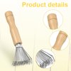 2pcs Hair Brush Cleaner Comb Cleaner Hair Brush Cleaner Tool For Home And Salon Use Hairbrush Cleaner Tool With Metal Wire Rake Wooden Handle