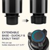 Seven Sparta 2 Pack Car Cup Holder Expander with Adjustable Base, Compatible with Hydro Flasks 32/40 Ounce, Compatible with Yeti Ramblers 20/26/30 Ounce, Other Bottles in 3.4"-3.8" (Black)