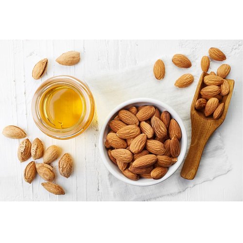 HalalEveryDay Sweet Almond Oil 8 Oz | 100% Pure & Cold Pressed | Premium Therapeutic Moisturizing Carrier Oil | Aromatherapy | Massage Oil | Skin & Hair | Non- GMO & Vegan