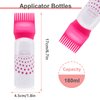Root Comb Applicator Bottle: 6 Ounce Hair Dye Applicator Brush, Scalp Oil applicator, Hair Root Comb Color with Graduated Scale, 3Pack