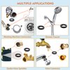 TWCC 6 Size Water Hose Gasket and 18 Size O Ring Rubber Washer Assortment Kit 360PCS Nitrile Washers Set for Plumbing Faucet Pipe Hose Shower Head Pressure Washer Sealing Repair OD 9-31MM