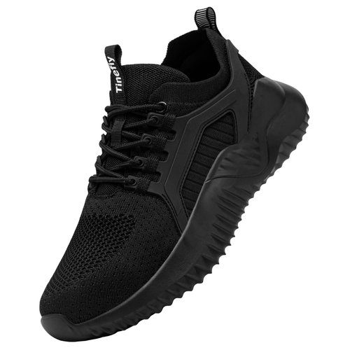 Tinefiy Steel Toe Shoes for Women Work Sneakers Lightweight Comfortable Safety Toe Slip On Puncture Proof Footwear Indestructible Shoe Size 7.5