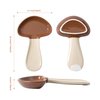 YumiPLUS Mushroom Spoon Rest for Kitchen Counter,Ceramic Spoon Holder for Stove Top,Cute Spatula Rest for housewarming,Large Porcelain Utensil Rest,Easy to Clean,Dishwasher Safe(Brown)