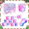 24 Pack Unicorn Slime Party Favors for Kids Slime Cup Bulk DIY Stress Relief Putty Toy Stretchy & Non-Sticky Christmas Easter Birthday Goodie Bag Stuffer Classroom Reward for Girls Boys