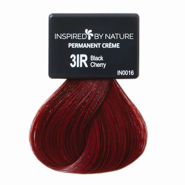 ion Ammonia-Free Permanent Hair Color Black Cherry 3IR, made from 100% naturally-derived polymers, cruelty free, vegan, PPD free, recyclable packaging, 2.05 oz