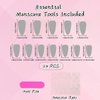 AkiliBIELY French Tip Press on Nails Almond Short White Pink Curve Fake Nails Women Cute Glue on Nails Acrylic Gel Fantasy Stick on Nails Classy False Nails For Wedding Birthday
