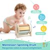 Montessori Toys for Babies 0-6 Months, 7 in 1 Learning Educational Set Newborn Toys 6-12 Months, Rainbow Ball, Baby Black and White Books, Tissue Box Toy, Spinning Drum, Rattle Toy