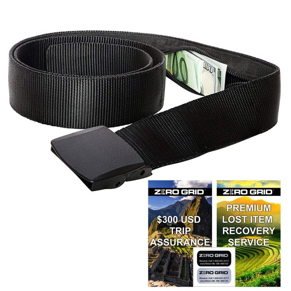 Zero Grid Travel Security Belt - Hidden Money Belt, Anti Theft Travel Belt TSA Approved
