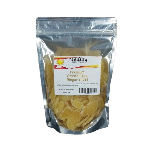 Medley Hills Farm Dried Crystallized Ginger slices 1 lb