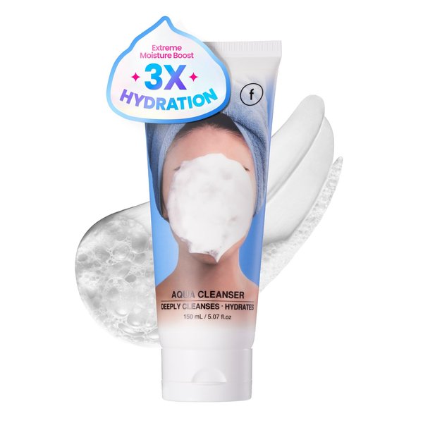 FOAMIST Aqua Cleanser, Hydrating Refreshing Deep Cleansing Vegan Gentle Face Wash with Hyaluronic Acid, Avocado Oil, Protects Skin Barrier, Makeup & Dead Skin Remover 5.07 Fl Oz