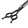 Very Sharp Kobaruto - Rebel - 440c Silver Black Cobalt 6" 35% Cut Ratio Hair Thinning Shears Scissors for Stylists and Barbers