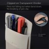 Pocket Protector, Leather Pen Pouch Holder Organizer, for Shirts Lab Coats, Hold 5 Pens, Designed to Keep Pens Inside When Bend Down. No Breaking of Pen Clip. Thick PU Leather, White, 2 Per Pack.