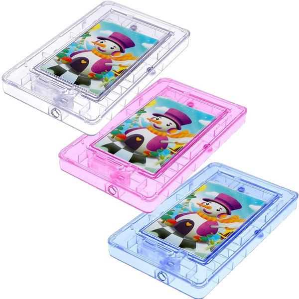 3 Packs Money Puzzle Gift Card Holder Maze Puzzle Gift Card Boxes Intellectual Pinball Money Holder Game for Cash Cards Adults Teen Christmas Stocking Stuffers Birthday Favors(White, Pink, Blue)