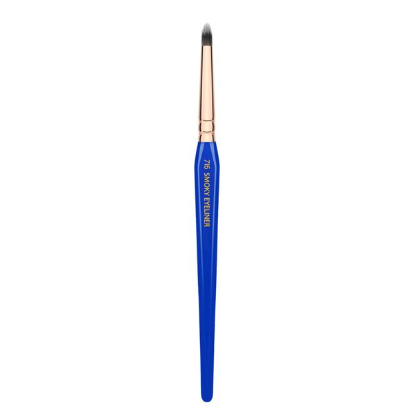 Bdellium Tools Professional Makeup Brush - Golden Triangle 716 Smoky Eyeliner - With All Vegan and Soft Synthetic Fibers, For Thick Lining (Blue, 1pc)