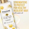 Pantene Sulfate Free Shampoo, Hair Strengthening Anti Frizz Damage Repair Shampoo with Castor Oil, Safe for Color Treated Hair, Nutrient Blends, 9.6 oz