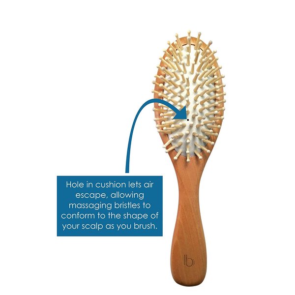 Oval Paddle Brush, 2 Pack, Massage Pins Brush, Detangling Brush by Better Beauty Products, Professional Salon Brushes, 100% Natural Wood Base and 100% Wood Scalp Massaging Bristles