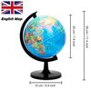 Exerz 8" World Globe - Political Map Educational Globe - Self Assembled School Globe - Spinning Globe