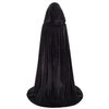 Makroyl Kids Velvet Cloak Cape With Hooded For Halloween Christmas Cosplay Costumes (Small, Black)