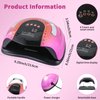 268W UV LED Nail Lamp for Gel Polish with 4 Timer Settings and Professional Manicure Nail Dryer with Automatic Sensor