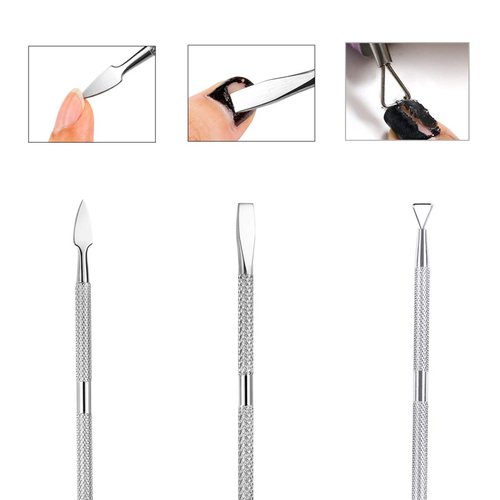 6PCS Cuticle Pusher Set, Stainless Steel Cuticle Remover Kit, Cutter and Trimmer Manicure and Pedicure Tools for Fingernail and Toenails
