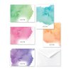 Paper Frenzy Watercolor Appreciation Thank You Note Cards and White Envelopes - 25 pack