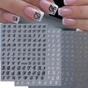 Letter Nail Art Stickers 4Sheets Old English Letter Nail Stickers 3D Self-Adhesive Bronzing Retro English Alphabet Nail Art Decals Supplies Letter Sticker for Nails DIY Manicure Decoration Accessories