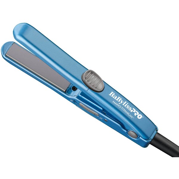 BaBylissPRO Nano Titanium Mini Straightening Iron Blue 0.5 Inch