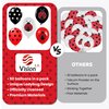 Ladybug 12" Birthday Party Balloons 50 Pcs | Red Black Polka Dots Ladybug Design Premium Latex Balloons | Perfect for Ladybug Birthday Party Decorations and Baby Shower Decorations by Vision E.D.