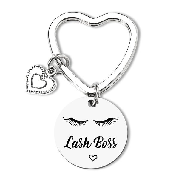 Lash Boss Keychain Beautician Gifts for Women Best Friend Party Esthetician Supplies Lash Tech Artist Birthday Supplies Gift for Daughter Sister Girlfriend Christmas Gifts Cosmetologist Accessories