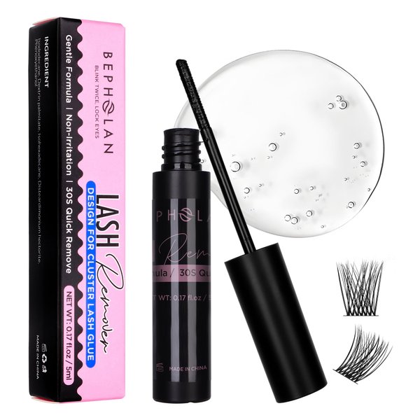 BEPHOLAN Lash Glue DIY Eyelash Extension RemoverEyelash Glue Remover Cluster Lash Glue Remover…