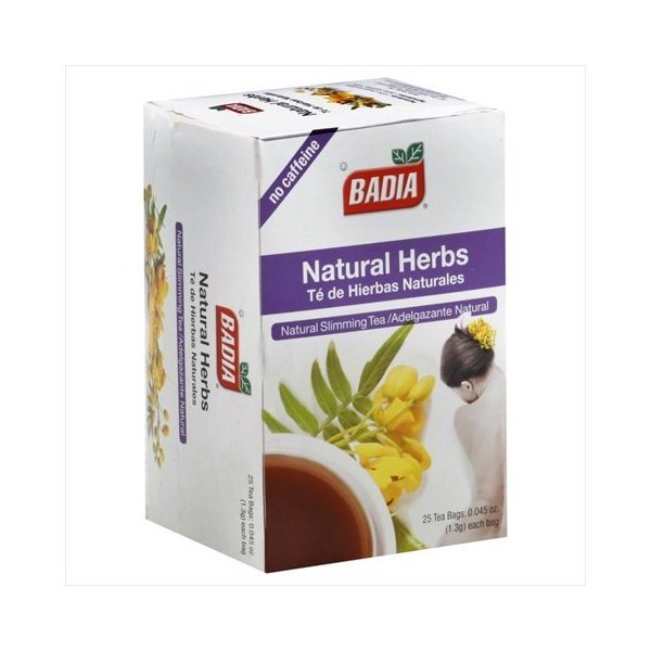Badia Natural Herbs Tea Bags, 25-count (Pack of10)