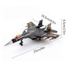 QIAONIUNIU Toy Airplane Model Planes Alloy Pull Back Fighter for Boys with Flashing Lights, Real Jet Sound (Black)